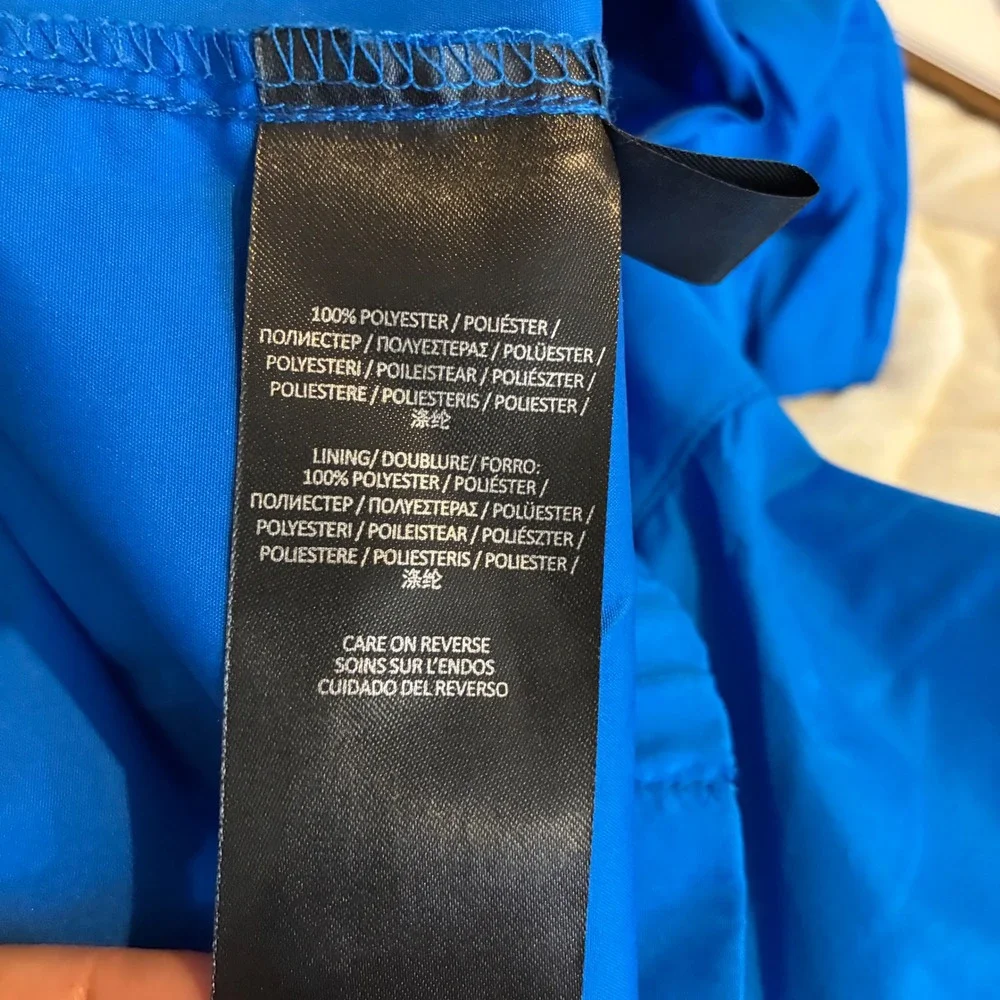 Stormtech Performance Rain Jacket‎ Lightweight Hooded Reflective Blue YL/JG